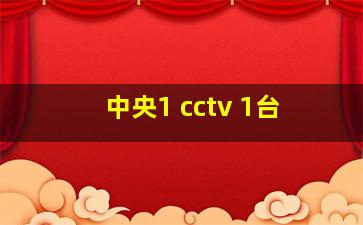 中央1 cctv 1台